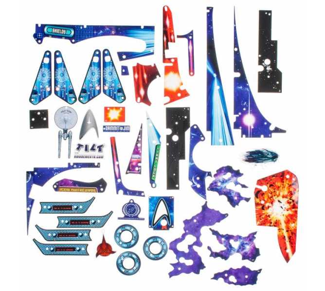 STAR TREK PRO PINBALL MACHINE GAME COMPLETE PLASTIC SET BY STERN #803-5000-E4