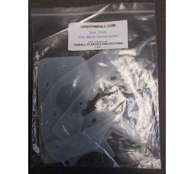 STAR TREK THE NEXT GENERATION Pinball Machine Game 7 Piece PLASTIC PROTECTOR SET by ORBIT PINBALL #STTNG PROT-001 