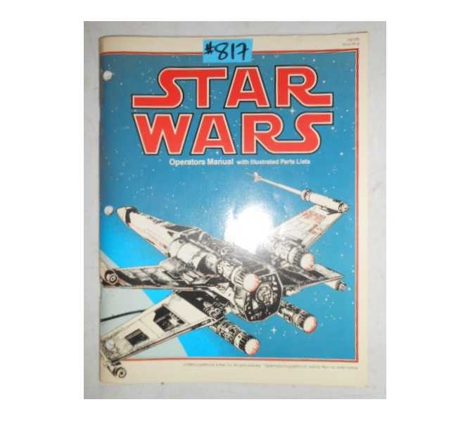 STAR WARS Arcade Machine Game OPERATORS MANUAL with ILLUSTRATED PARTS LISTS #817 for sale  