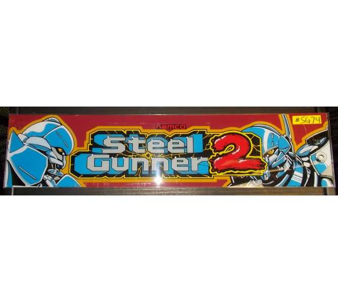 STEEL GUNNER Arcade Machine Game Overhead Marquee Header for sale #SG74 by NAMCO 
