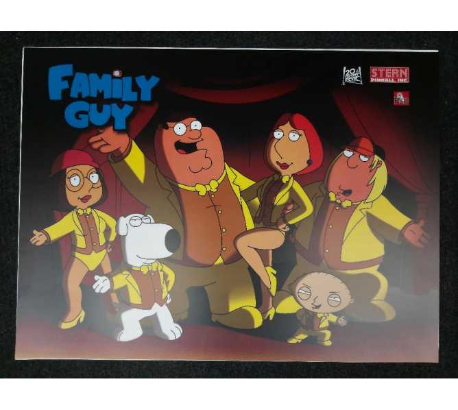 STERN FAMILY GUY Pinball Machine Game Translite Backbox Artwork #830-5293-00