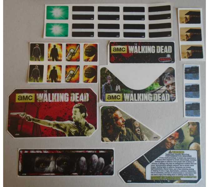 STERN THE WALKING DEAD Pinball Machine Game 30 Piece Decal Set