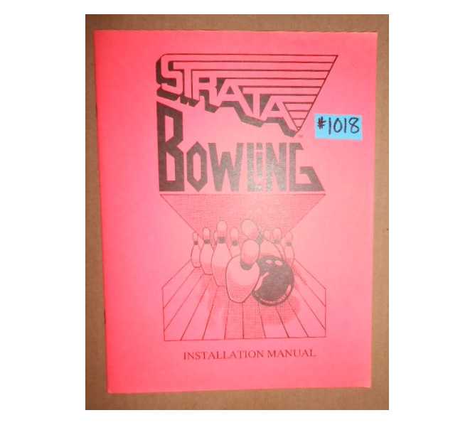 STRATA BOWLING Arcade Machine Game INSTALLATION MANUAL #1018 for sale  