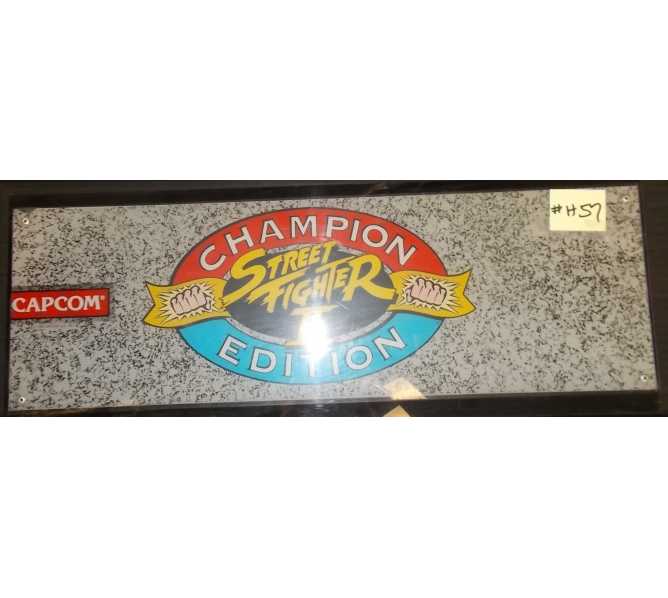 STREET FIGHTER II CHAMPION EDITION Arcade Machine Game Overhead Header for sale by CAPCOM #H57