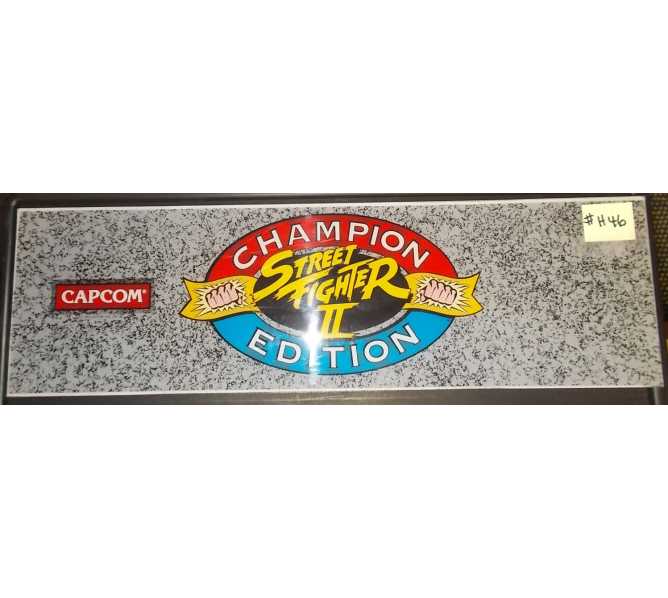 STREET FIGHTER II CHAMPION EDITION Arcade Machine Game Overhead Header for sale by CAPCOM 