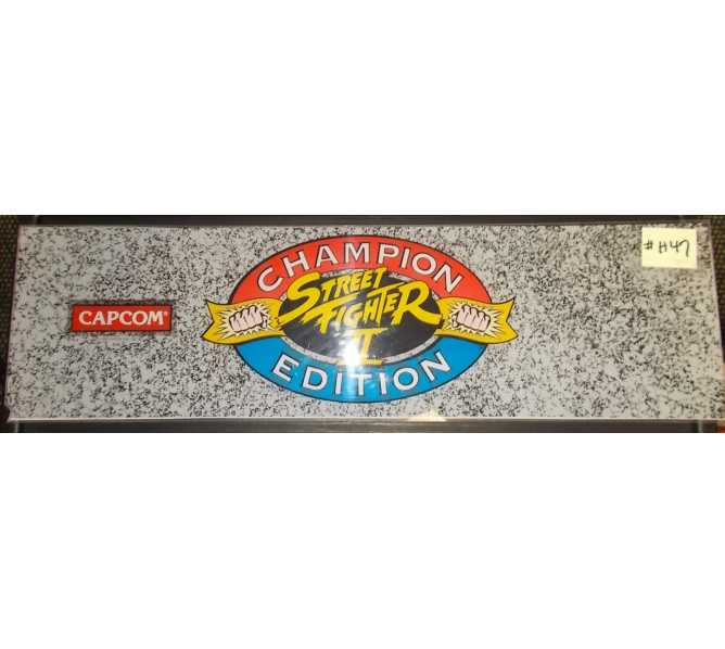 STREET FIGHTER II CHAMPION EDITION Arcade Machine Game Overhead Header for sale by CAPCOM  