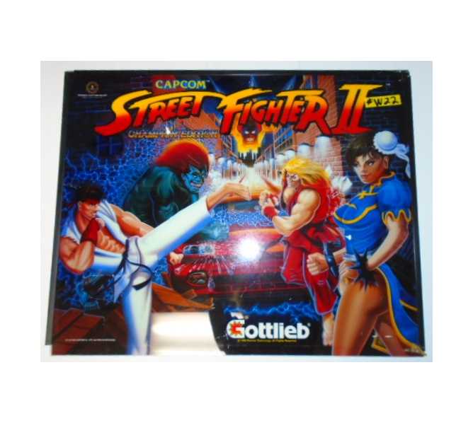 STREET FIGHTER II Pinball Machine Game Translite Backbox Artwork #W22 for sale 