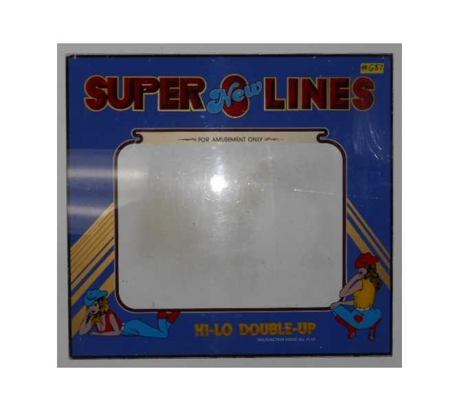 SUPER 8 LINES HI-LO DOUBLE-UP Arcade Machine Game Monitor Bezel Artwork Graphic PLEXIGLASS #G87 for sale 