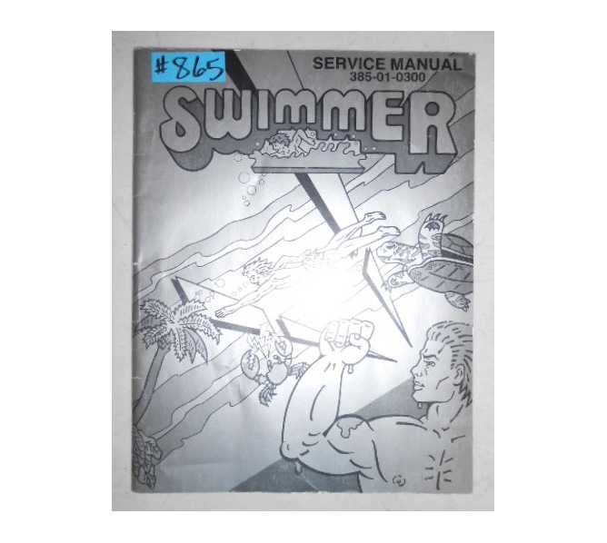 SWIMMER Arcade Machine Game SERVICE MANUAL with SCHEMATICS #865 for sale  