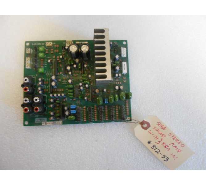 Sega Stereo Sound Amp with 3 RCA In Arcade Machine Game PCB Printed Circuit Board #812-53 