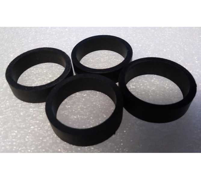 Standard 1.5" x .5" Black Rubber Flipper Rings for many Gottlieb Bally Williams Stern Jersey Jack & Chicago Gaming Pinball Machines - Set of 4 