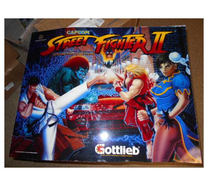 STREET FIGHTER II CE Pinball Machine Game Translite Backbox Artwork