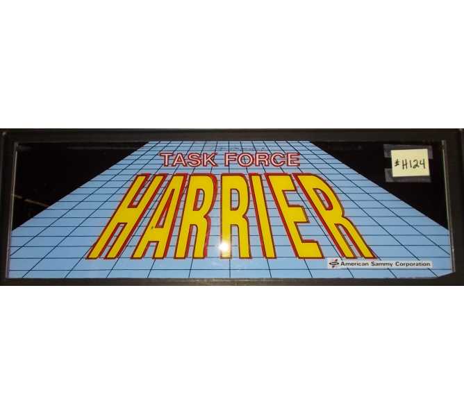TASK FORCE HARRIER Arcade Machine Game Overhead Marquee Header for sale #H124 by AMERICAN SAMMY CORP. 