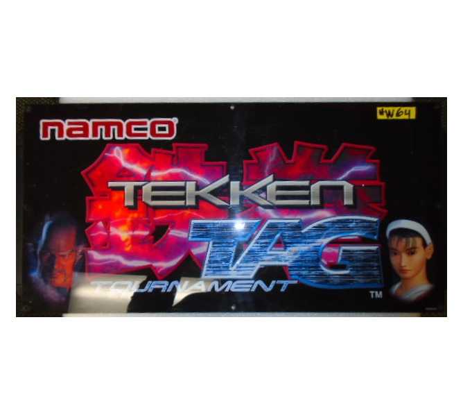 TEKKEN TAG TOURNAMENT Arcade Machine Game Overhead Header PLEXIGLASS for sale #W64 by NAMCO