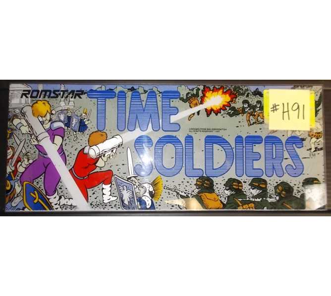 TIME SOLDIERS Arcade Machine Game Overhead Marquee Header for sale by ROMSTAR #H91  
