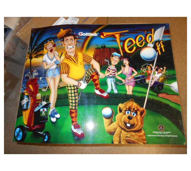 TEE'D OFF Pinball Machine Game Translite Backbox Artwork