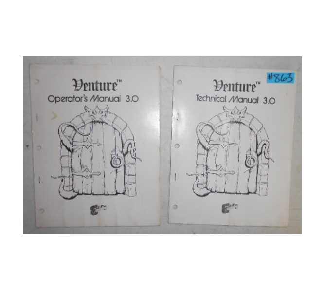 VENTURE Arcade Machine Game OPERATOR'S MANUAL 3.0 & TECHNICAL MANUAL 3.0 with SCHEMATICS #863 for sale 