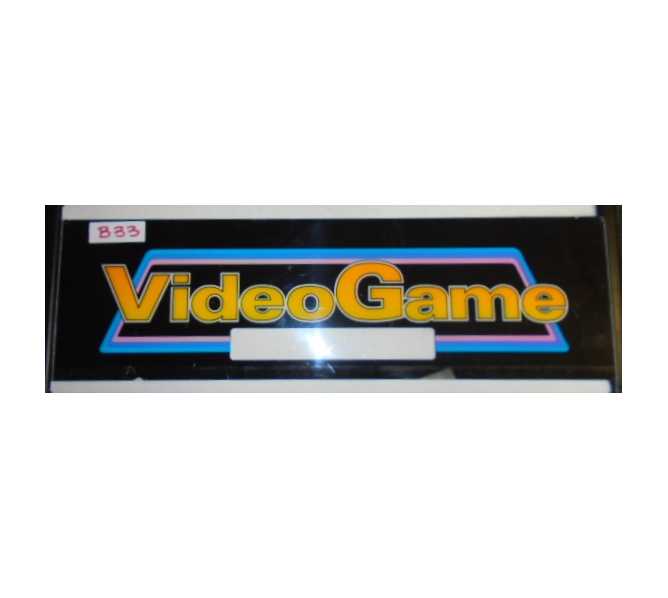 VIDEO GAME Arcade Machine Game Plexiglass Overhead Header Marquee #BA33 for sale 