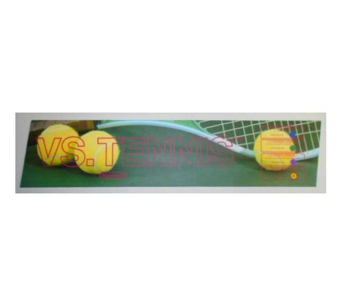 VS. TENNIS Arcade Machine Game Overhead Header GLASS for sale #B69 by NINTENDO  