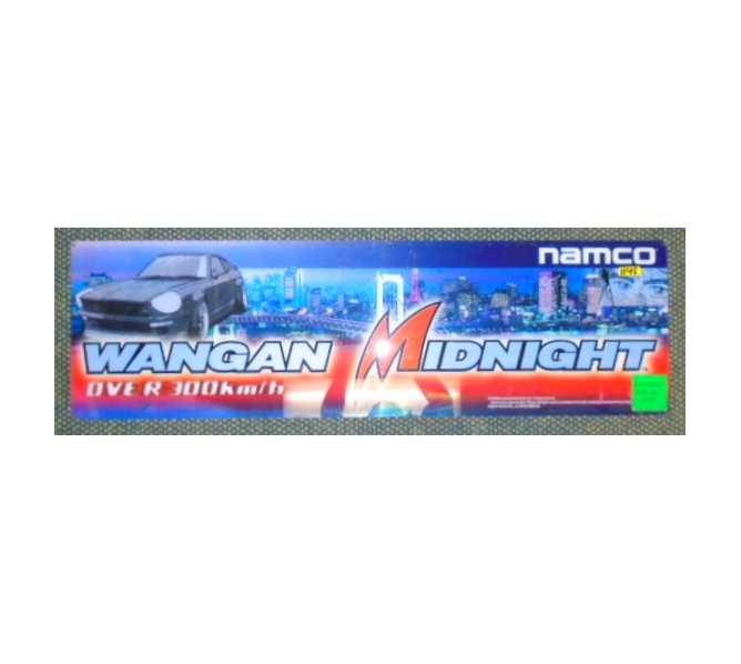 WANGAN MIDNIGHT Arcade Machine Game PLEXIGLASS Overhead Marquee Header #1148 for sale 