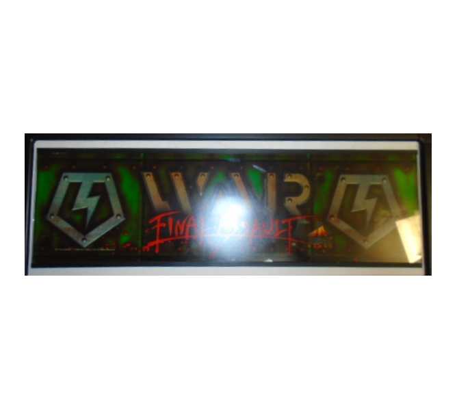 WAR FINAL ASSAULT Arcade Machine Game Overhead Header GLASS for sale #B76 by ATARI  