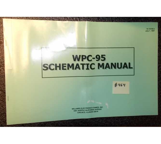 WILLIAMS Pinball Machine Game WPC-95 SCHEMATIC MANUAL #464 for sale 