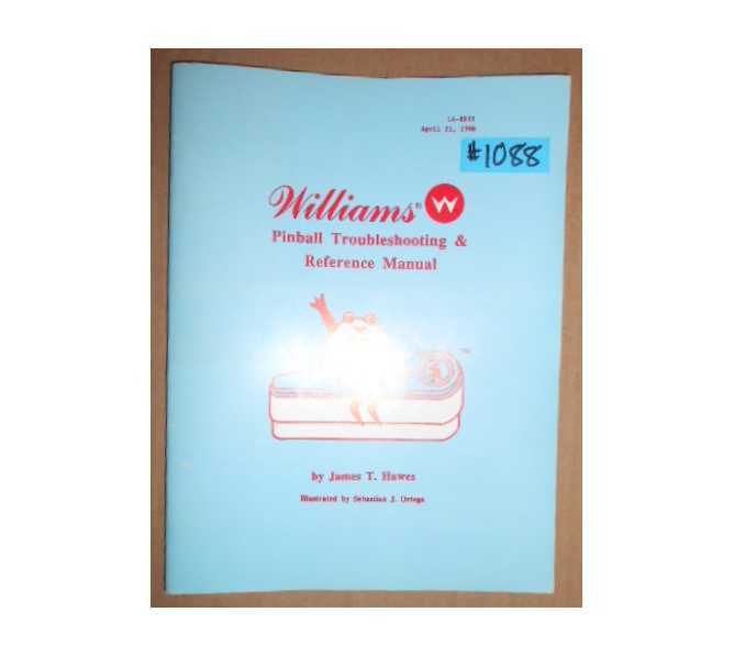 WILLIAMS Pinball TROUBLESHOOTING & REFERENCE MANUAL from 1986 #1088 for sale 