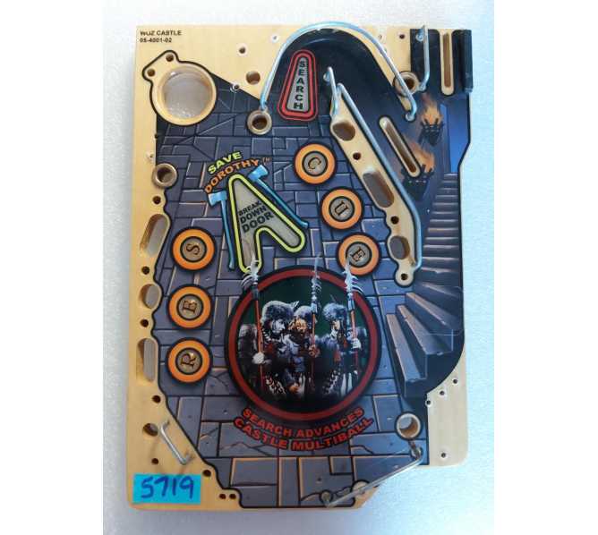 WOZ Wizard of OZ Pinball Machine Game Mini CASTLE Playfield #05-4001-02 (5719)