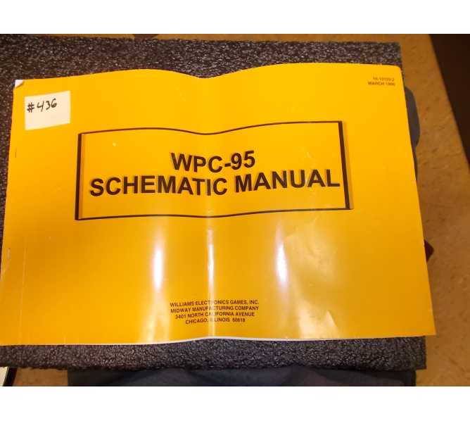 WPC-95 Pinball Machine Game Schematic Manual #436 for sale - WILLIAMS  