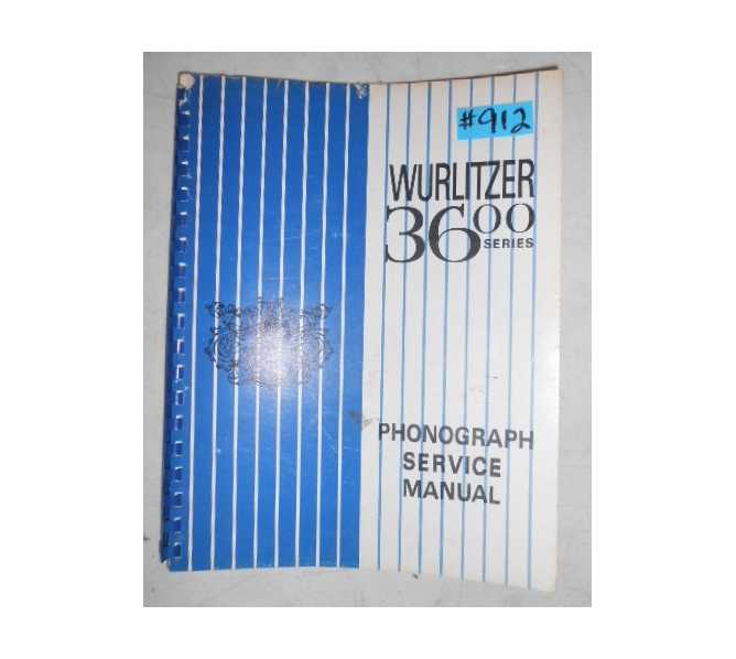 WURLITZER SERIES 3600 Jukebox SERVICE MANUAL #912 for sale 