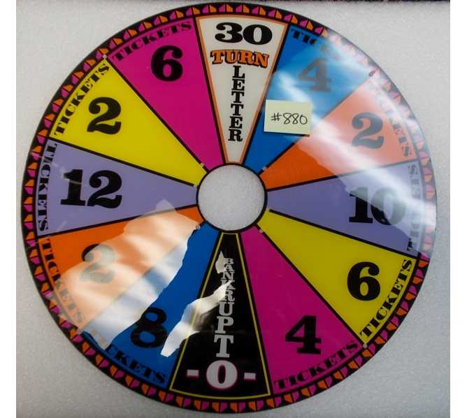 Wheel of Fortune Ticket Redemption Arcade Machine Game Score Wheel Plastic #880 