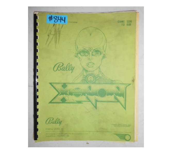 XENON Pinball Machine Game MANUAL & SCHEMATICS #844 for sale  
