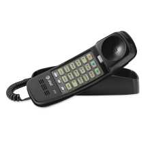 AT&T TRIMLINE Black Corded Telephone Model 210 (9881)