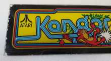 ATARI KANGAROO Arcade Game GLASS Overhead Header Marquee #H82 