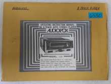 AUDIOVOX 8 TRACK Player Model #C-901 MANUAL #6530 