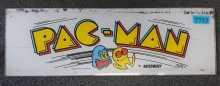 BALLY PAC-MAN Arcade Game Overhead PLEXIGLASS Header #7783 