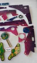  BALLY WHO DUNNIT Pinball Machine INCOMPLETE PLASTIC Set #9604 