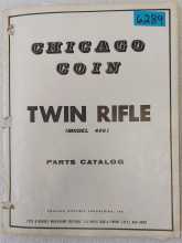 CHICAGO COIN TWIN RIFLE Arcade Game Parts Catalog #6289  