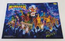 CHICAGO GAMING MONSTER BASH Pinball Machine Translite Backbox Artwork #7628 