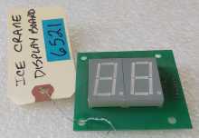 ICE CRANE Redemption Arcade Game DISPLAY Board #6521 
