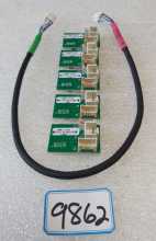 JERSEY JACK WIZARD OF OZ Pinball SINGLE GI RGB Boards (Lot of 5) #15-0019-00 & 16in RGB LED DRIVER HARNESS #19-3031-16 (9862)