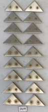 KONAMI Dance Dance Revolution DDR Arcade Game STAINLESS STEEL CORNER TRIANGLE BRACKETS (2479)