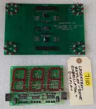 LASERTRON REFLEX-ZONE Redemption Arcade Game ENUNCIATOR & 3 DIGIT DISPLAY Board Set #7110  