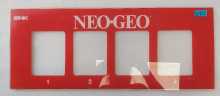 NEO GEO 1 2 3 4 Arcade Machine Game Overhead Header PLEXIGLASS for sale #5717