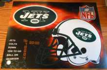 STERN NFL New York Jets Pinball Machine Translite Backbox Artwork 