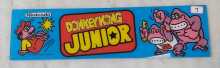 NINTENDO DONKEY KONG JUNIOR Arcade Game Plexiglass Header (7) 