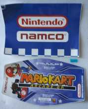 NINTENDO MARIO CART GP Arcade Game FACTORY DECAL Set #6203 