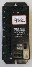 ROWE AMI Jukebox TITLE RACK KEYBOARD INTERFACE ASSEMBLY #40856101 (9552)  
