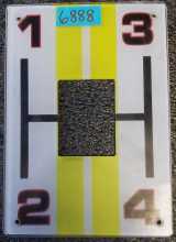 SEGA NASCAR Arcade Game 4 Speed Shifter Plastic Plate #6888