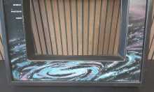 SEGA STAR TREK Arcade Game PLASTIC MONITOR BEZEL w GRAPHIC CARDBOARD INSERT (2265) 